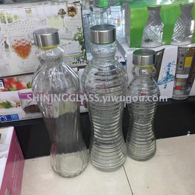 Transparent glass storage glass  jar  sealed bottle storage 