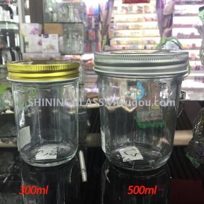 Glass jar with lid caviar seal bottle separation cover