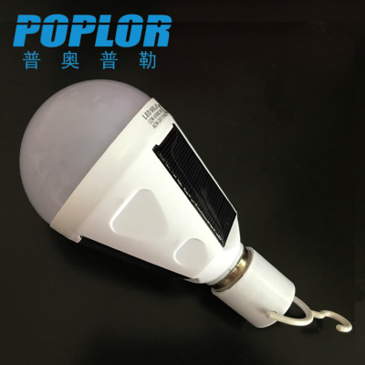 LED intelligent emergency bulb /Solar emergency lamp/ 12W / outdoor camping lamp/ handheld stall emergency lamp