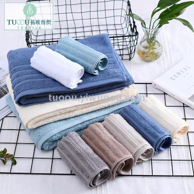 Factory direct cotton jacquard towel  three satin file plain square towel 