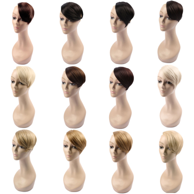 Matte high temperature silk oblique bangs wigs female oblique Liuhai hair piece simulation hair