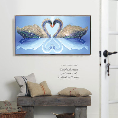 Diamond painting cross stitch 5D swan crystal paste drill foreign trade