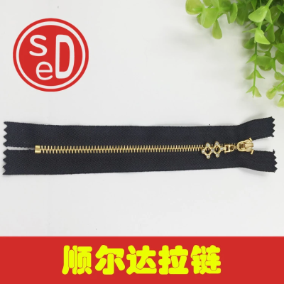 3# Metal Real Copper Zipper Closed Tail Zipper Customized next Day Shipment Environmental Protection Pull Head Color Can Be Customized