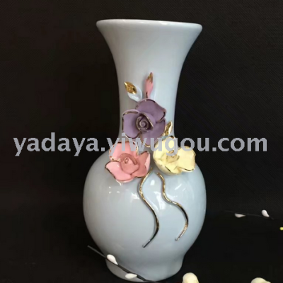 Checking vase ceramic desktop modern simple decoration at home ornaments on special offer