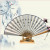 Hefengju 7-inch rice paper hand-painted flower and bird landscape craft fan gift fan