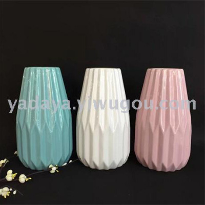 Geometries diamond ceramic flower vase simple modern color flower arrangement glanter