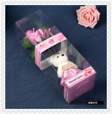 Valentine's day birthday gift girl bestie diy creative rose soap bouquet gift box