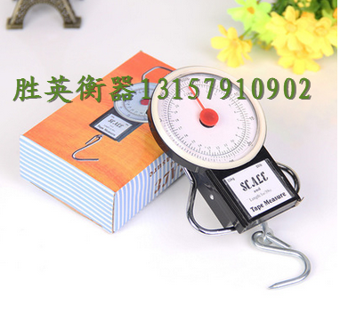 Portable wrapped spring scale fishing called with tape measure