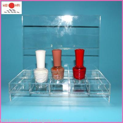 Factory direct transparent acrylic / plexiglass nail oil bottle display stand showcase