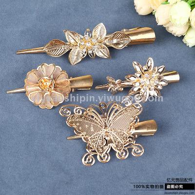 Barrettes Tweezers Metal Duckbill Clip Large Hair Accessories Clip Hair Clip Headdress