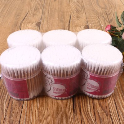 Center circle double head cotton swab sterile cotton swab the clean make up remove makeup clean sanitary swab wholesale 260 PCS