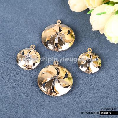Diy Metal Accessories Material Double-Sided Hollow Three-Dimensional Pendant
