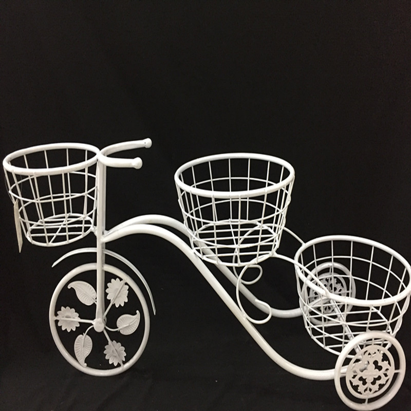 多层铁艺花架自行车工艺三层室内阳台客厅置物花盆