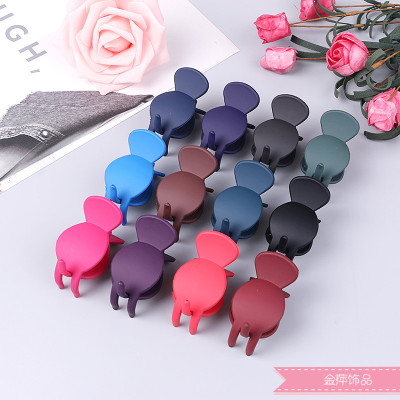 Pure color matte enrolled acrylic hair clip hair clip ornaments simple temperament clip headdress