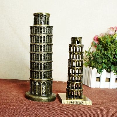 World landmark building model Pisa Leaning tower model Zinc alloy crafts Decoration
