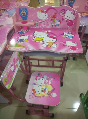 Cartoon desk and chair learning desk and desk can be adjusted up and down