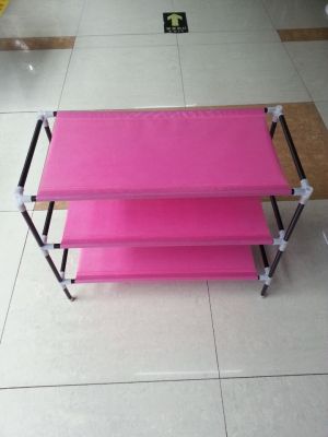 Factory direct sale non - woven iron pipe shoe rack has three layers, four layers and five layers