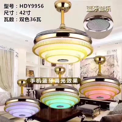 Factory direct ceiling fan LED lights fashion household fan light simple fan with chandelier spot