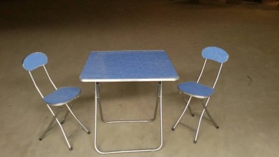 Folding density board series tables and chairs simple fashion Folding table Folding chair wholesale