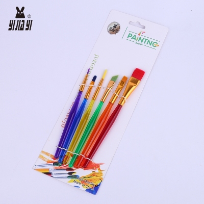 Supply of six sets of children 's brush candy color plastic rod watercolor pen art supplies wholesale origin supply