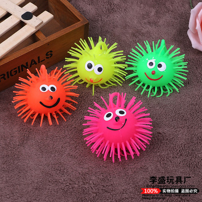 Light bouncing ball baby glowering ball children's toy flash release toy ball.