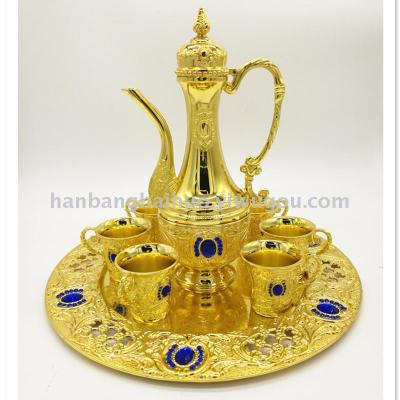 Wedding film antique zinc alloy wine sets of high - grade metal silver - plated jug sets