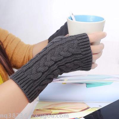 High quality wholesale knitting wool gloves female winter knitting