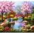 Cross - stitch foreign trade full of embroidered European character landscape flower cartoon precision printing