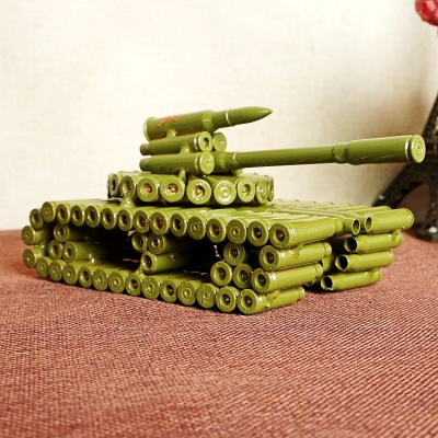Bronze Bullet Shell Craft Decoration Force Tank Model