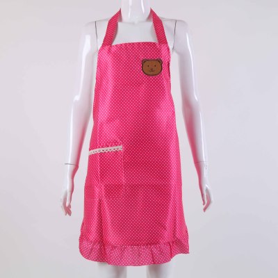 Apron Cute Fashion Bear Kitchen Work Clothes Waterproof Oilproof Cooking Coverall Adult Clothing Protective Clothing