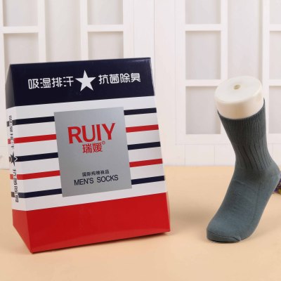 Solid color autumn winter men's cotton socks international cotton socks products no seam head men's casual socks