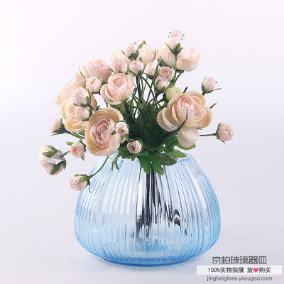 European-style living room modern wide-mouth glass vase decoration decoration hydroponic flower arrangement 