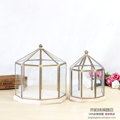 Micro - landscape permanent flower glass cover transparent dust cover ornaments ornaments