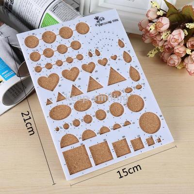 Keep smiling diy coloring paper tools set with patterns of cork