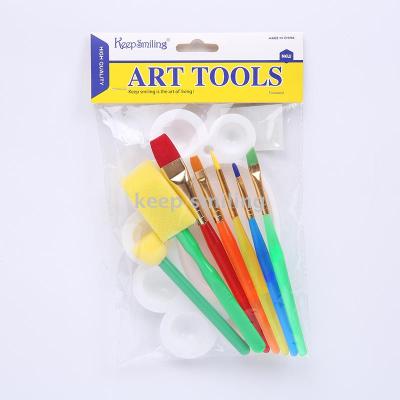 Keep smiling painting tool DIY brush sponge palette combination