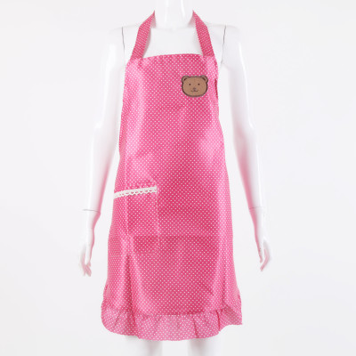 Aprons fashionable bear kitchen work clothes waterproof oilproof cooking smock adult clothing protective clothing