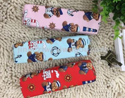 New bear sailor cute cartoon small pen bag Korean fashion student sailing stationery bag