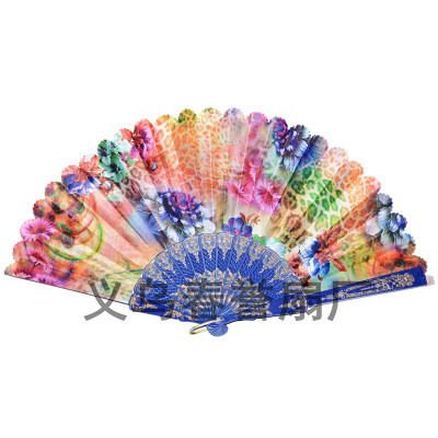 [the new product launch] Spanish fan, plastic leopard print rose fan, handicraft fan and gift fan are popular