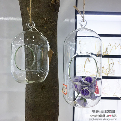Creative simulation meaty pot hanging glass vases home decoration ornaments glass bottle