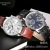 White shell digital face simple fashion watch fake three eye dial design unique style belt couple table