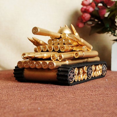 Bronze Bullet Shell Craft Decoration Force Tank Model