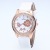 Rose Gold flower Drill table Waterproof Strap student Watch