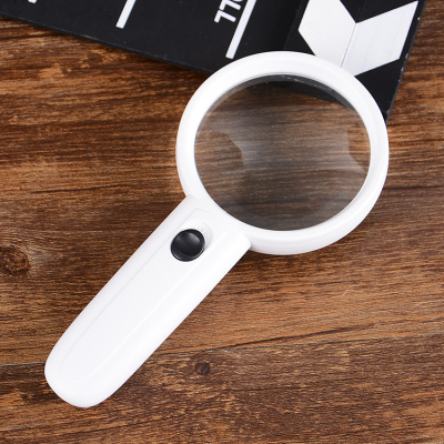 Hand-held white magnifier with lamp 6b-5