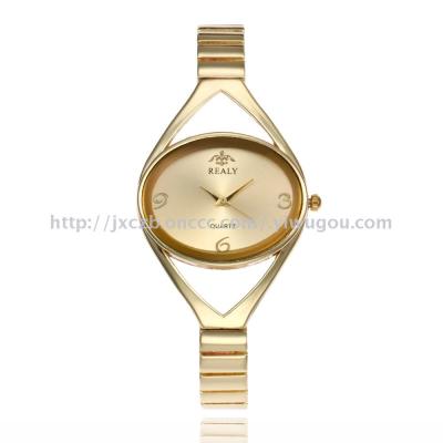 2017 new gold bracelet watch simple ladies decorative watch