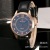 Rose gold Roma digital Dial fantasy blue glass strap watch ladies couple table