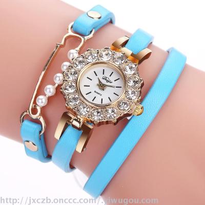 2017 new with pearl belt bracelet table ebay hot simple temperament diamond watch
