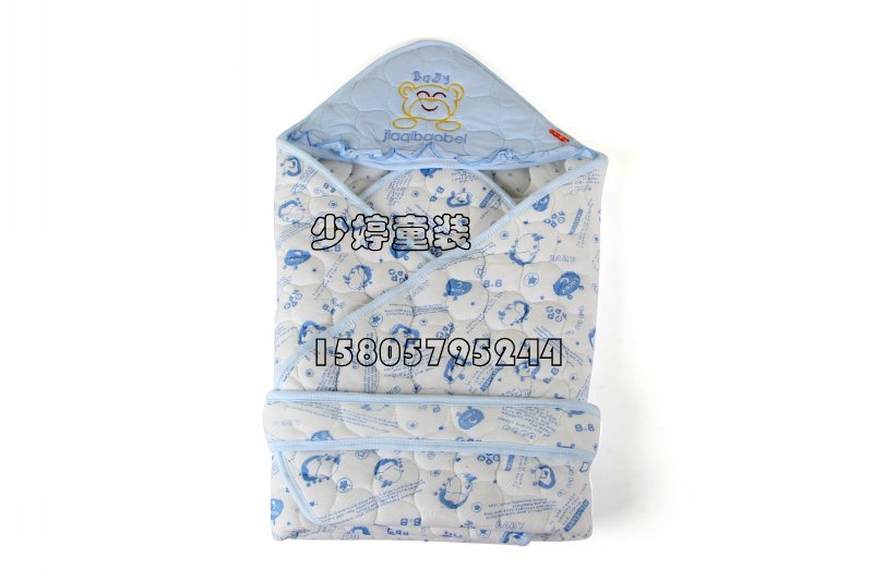 春秋薄夹棉抱被婴儿包被新生儿新生儿四季款棉抱被抱毯子批发