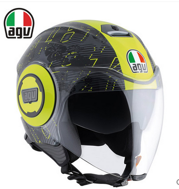 2017 new authentic Italian AGV motorcycle helmet male double lens half helmet