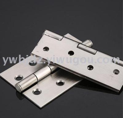 Wholesale stainless steel hinge thickened stainless steel silent bearings flat open wooden hinge hinge 4-5 inch