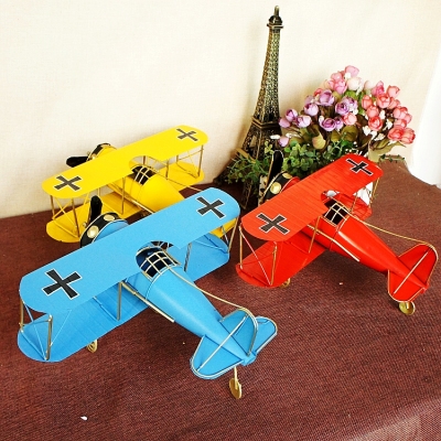 European retro retro iron aircraft model ornaments crafts home furnishings
